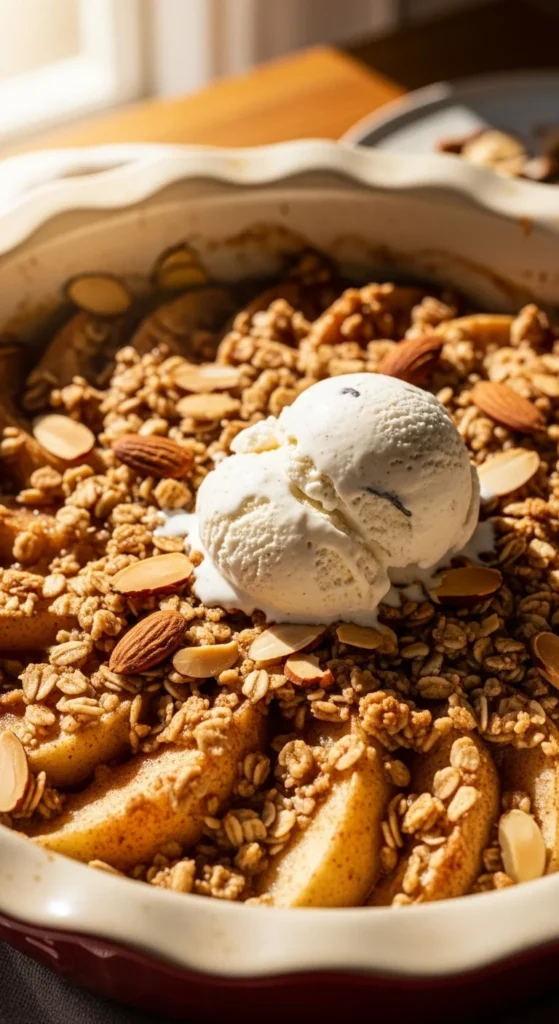 Apple Crisp with Almond Topping