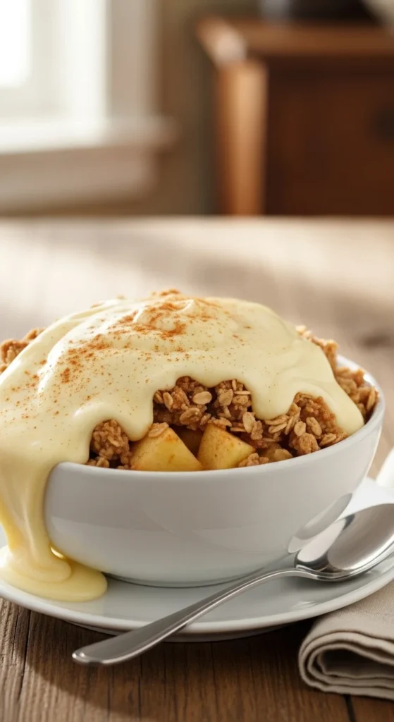 Apple Crisp with Vanilla Custard