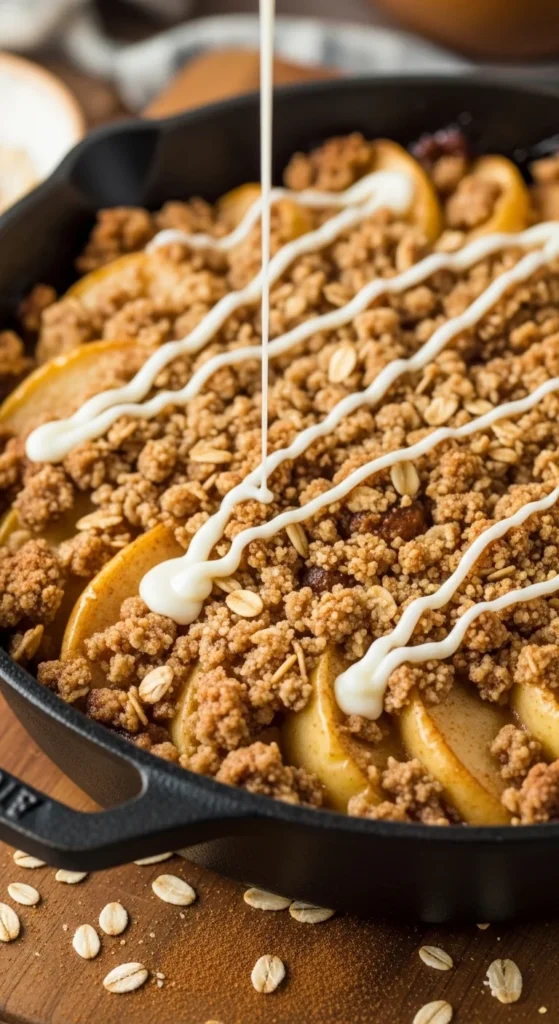Apple Crisp with Vanilla Glaze