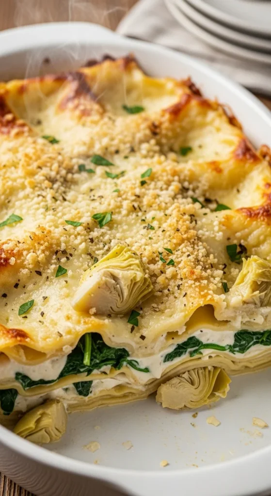 Artichoke and Spinach Lasagna