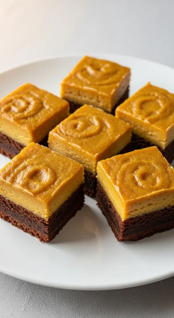 Brownie Bottom Pumpkin Pie Bars