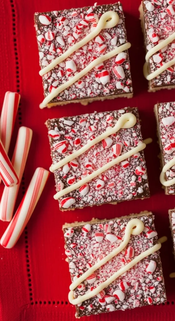 Candy Cane Crunch Krispie Treats