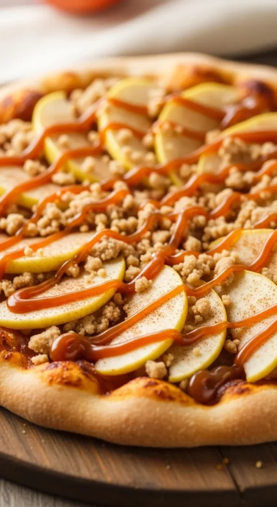 Caramel Apple Dessert Pizza
