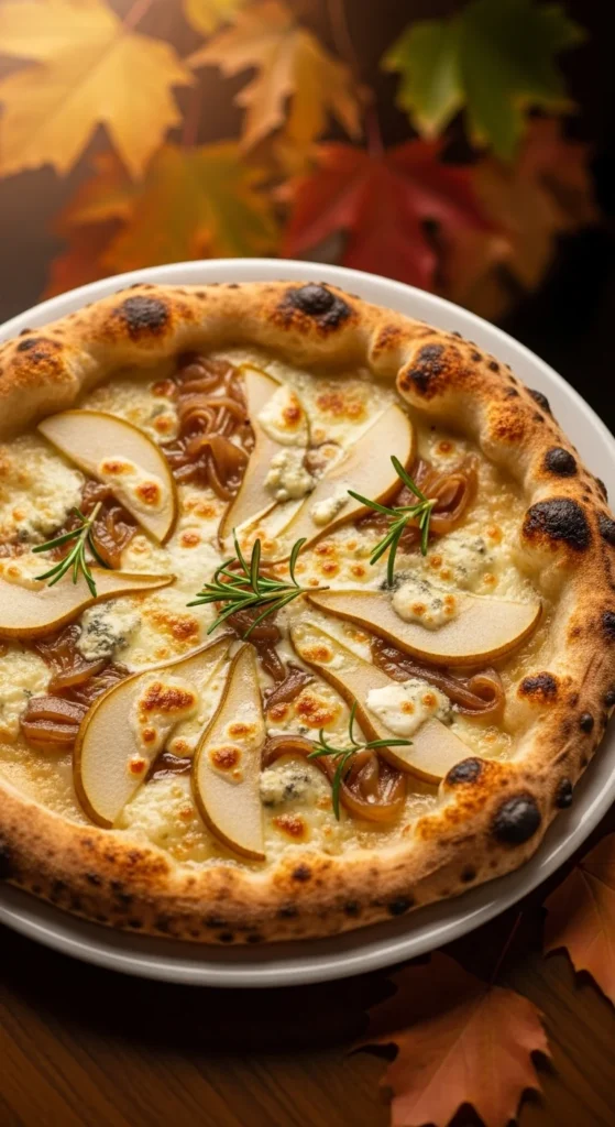 Caramelized Onion and Pear Pizza
