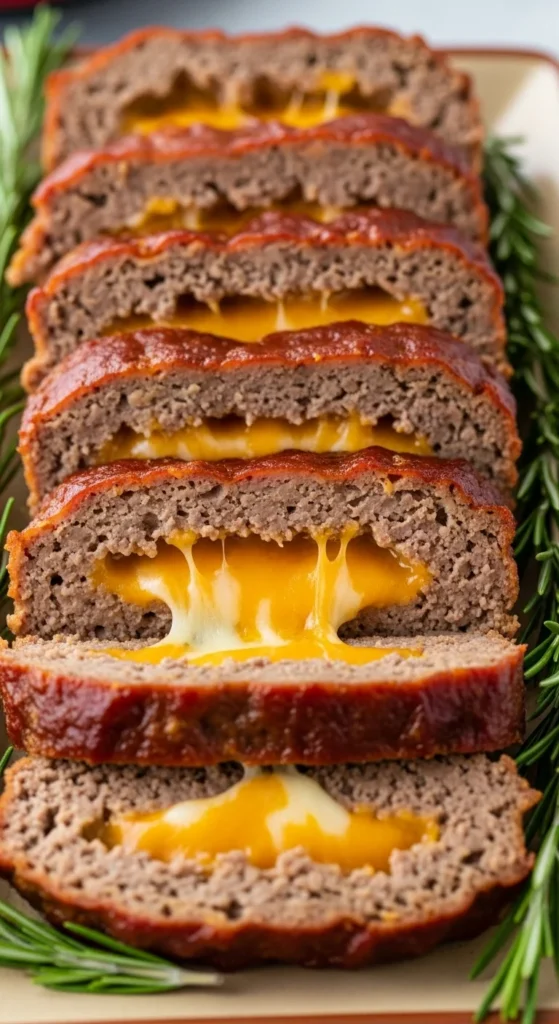 Cheddar-Stuffed Christmas Meatloaf