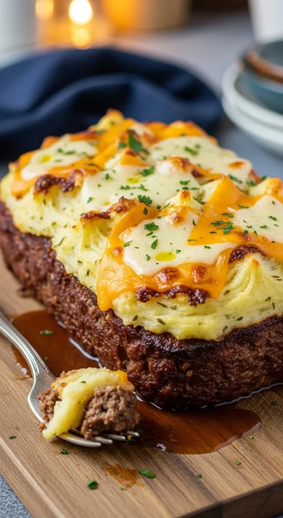 Cheesy Mashed Potato-Topped Meatloaf