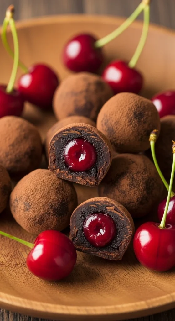 Cherry Ganache Truffles