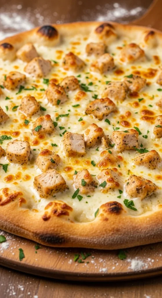 Chicken Alfredo Pizza
