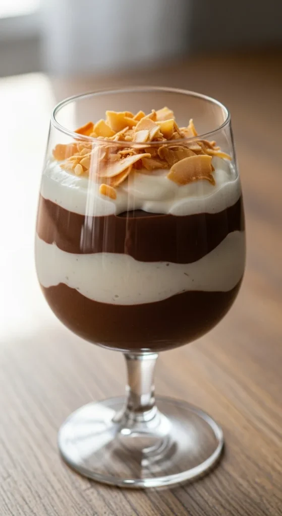 Chocolate Coconut Layer Pudding