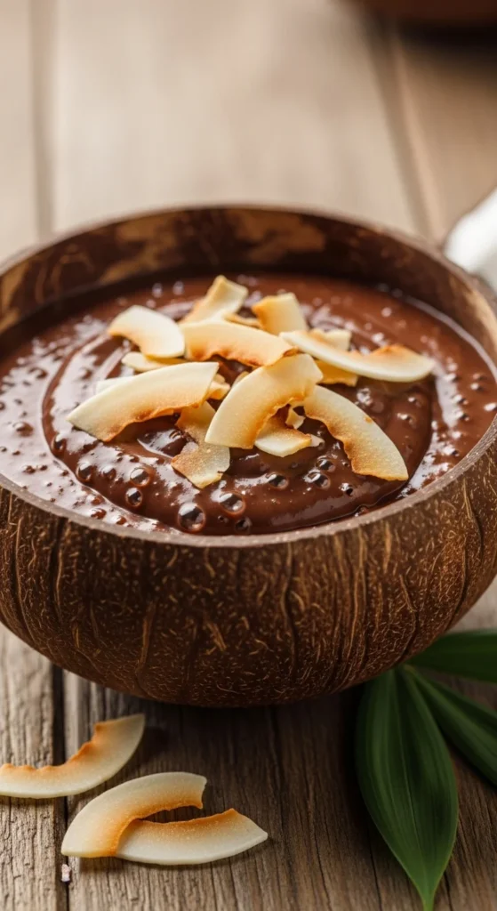 Chocolate Coconut Pudding