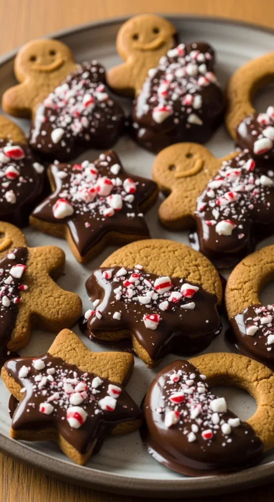 Chocolate-Dipped Gingerbread Cookies