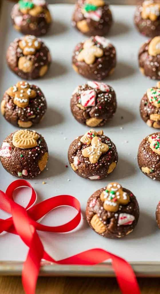 Christmas Cookie Krispie Bites
