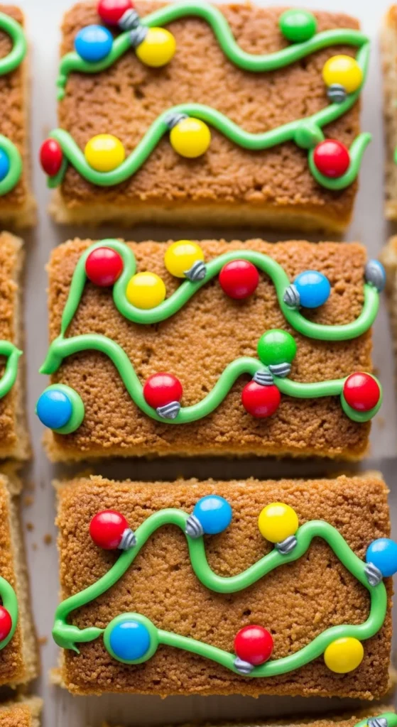 Christmas Lights Rice Krispie Treats