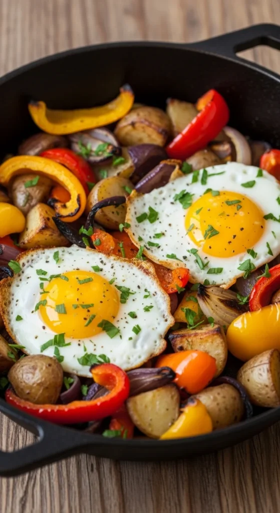 Christmas Veggie Breakfast Skillet