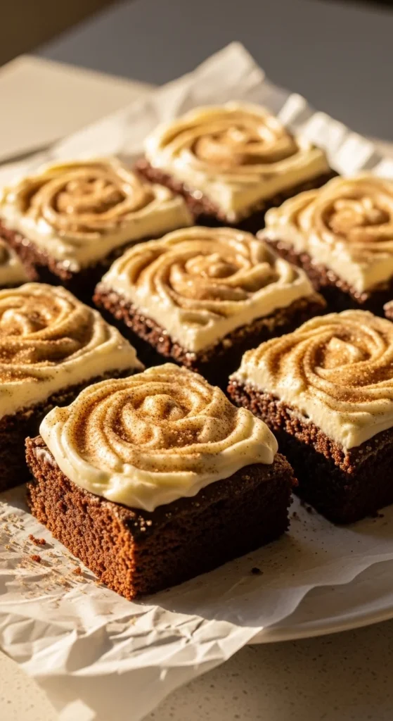 Cinnamon Roll Brownies
