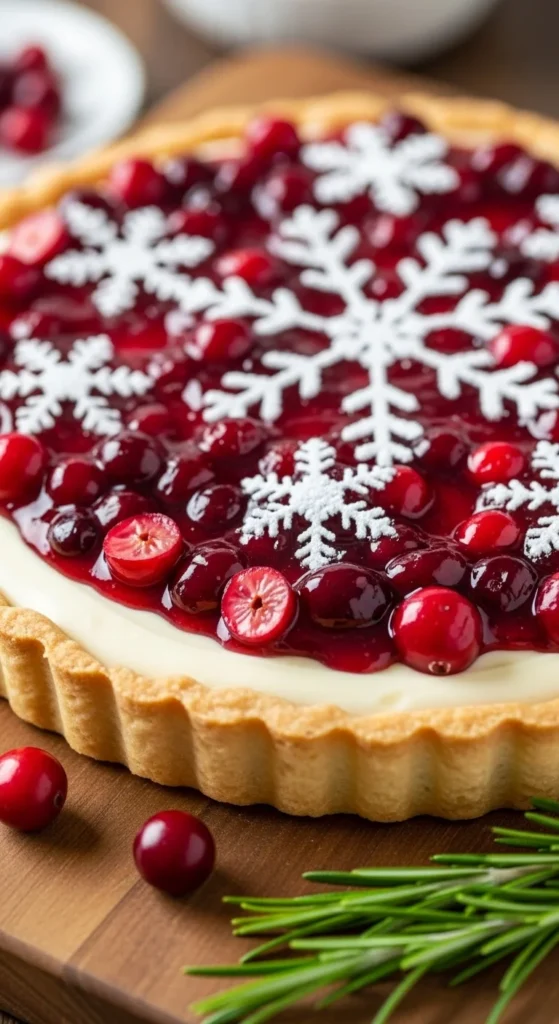 Cranberry White Chocolate Tart