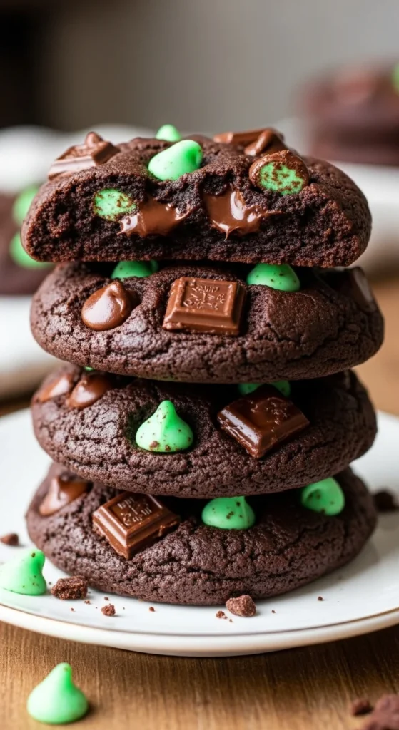 Double Chocolate Mint Cookies