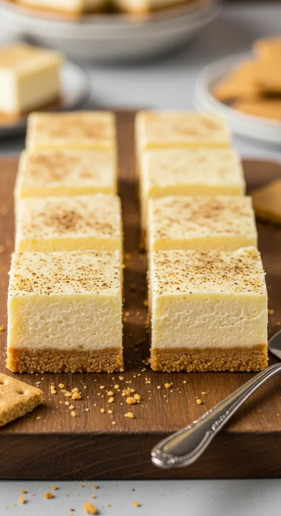 Eggnog Cheesecake Bars