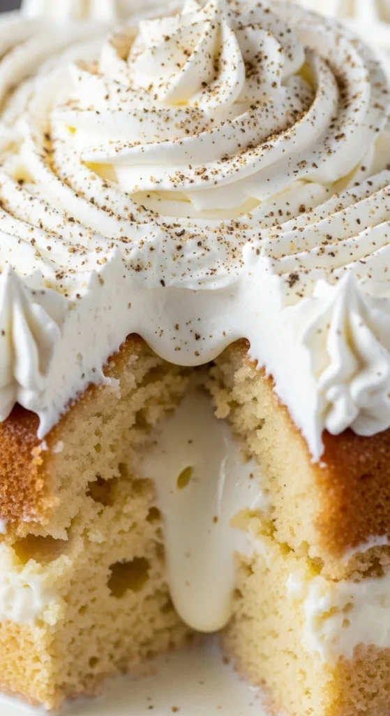 Eggnog Poke Cake