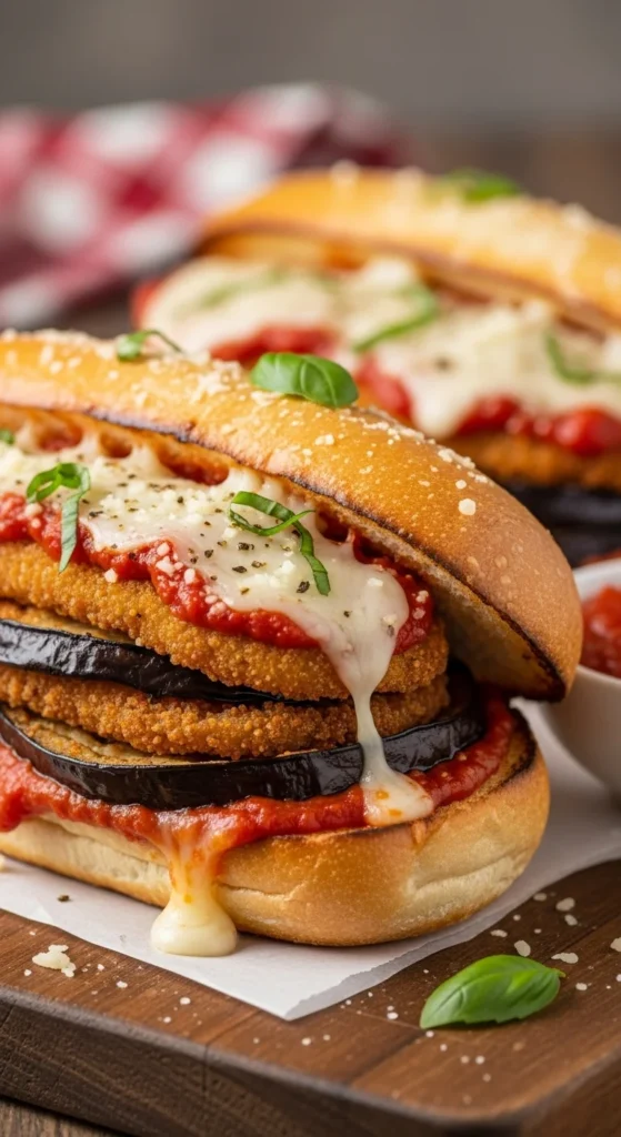 Eggplant Parmesan Sandwiches