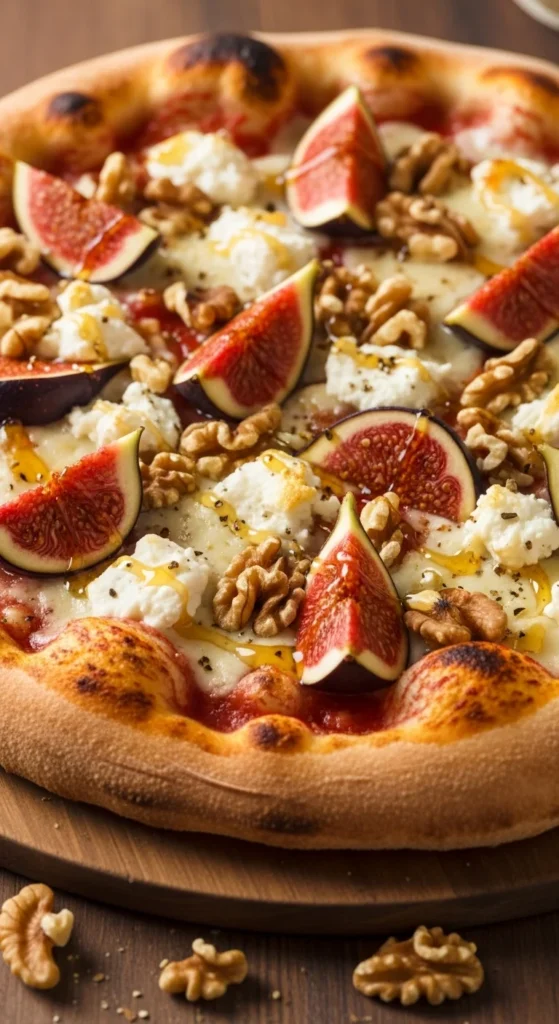 Festive Fig and Walnut Pizza