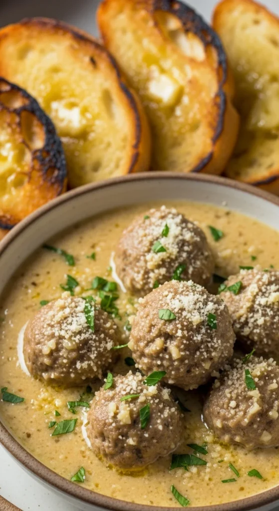 Garlic Parmesan Meatballs