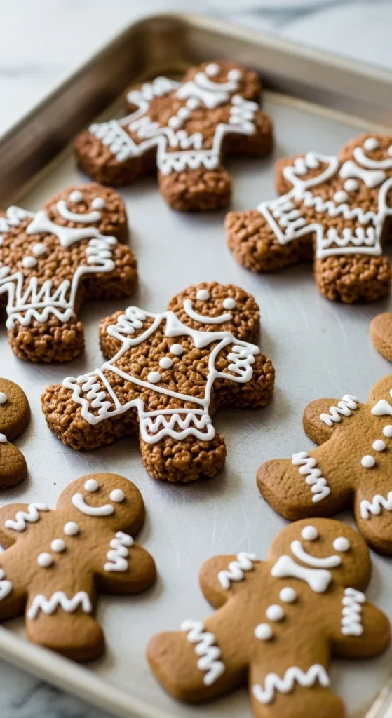 Gingerbread Rice Krispie Treats