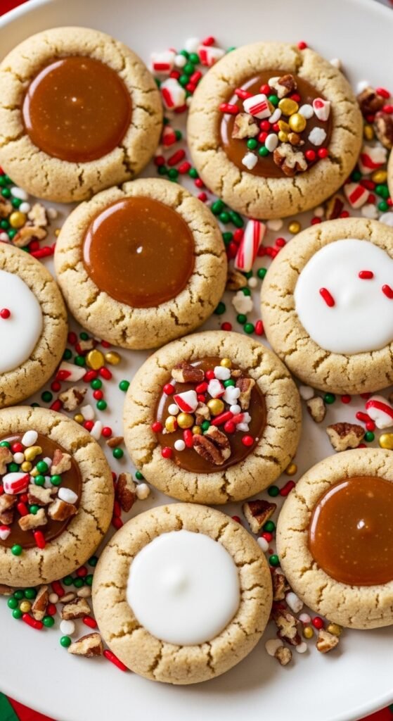 Gingerbread Thumbprint Cookies