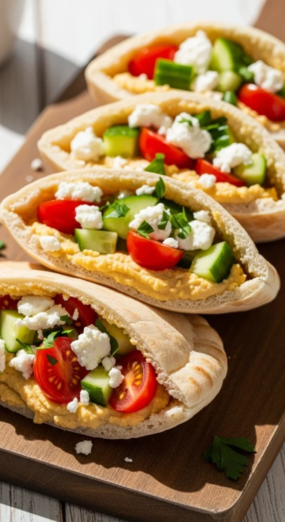 Greek Veggie Pita Pockets