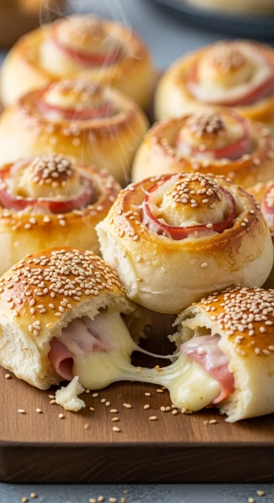 Ham & Cheese Party Rolls