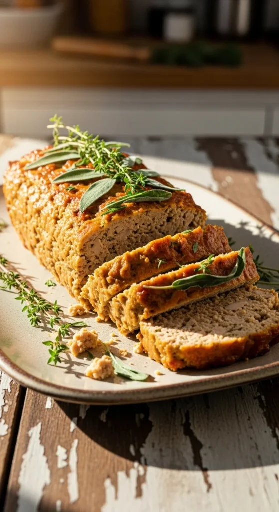Herbed Chicken Meatloaf with Sage and Thyme
