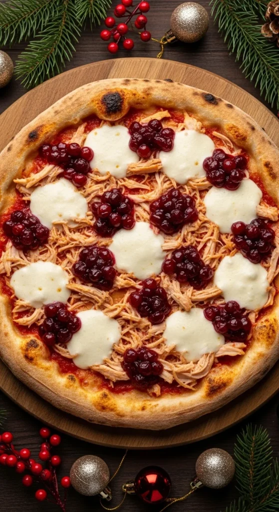 Holiday Cranberry Chicken Pizza