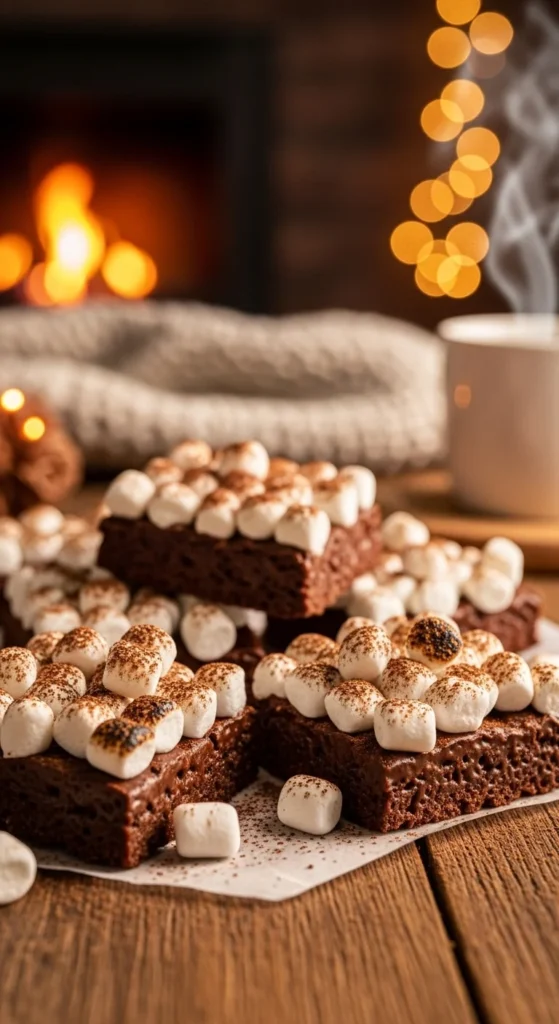 Hot Cocoa Krispie Squares