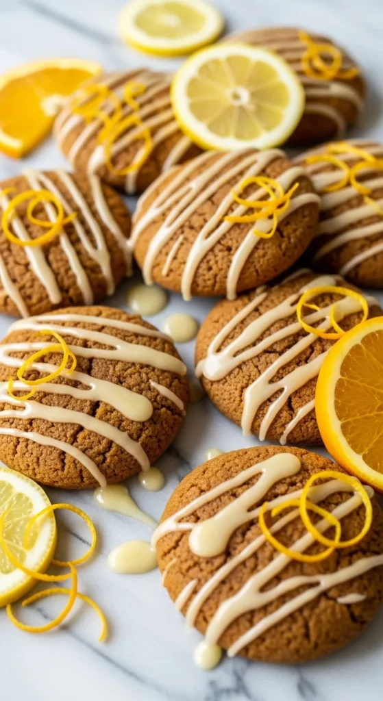 Lemon-Iced Gingerbread Cookies