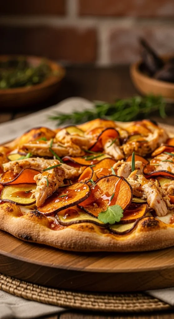 Maple Chicken and Sweet Potato Pizza