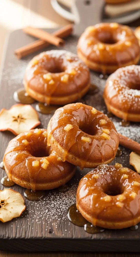 Maple Glazed Apple Donuts