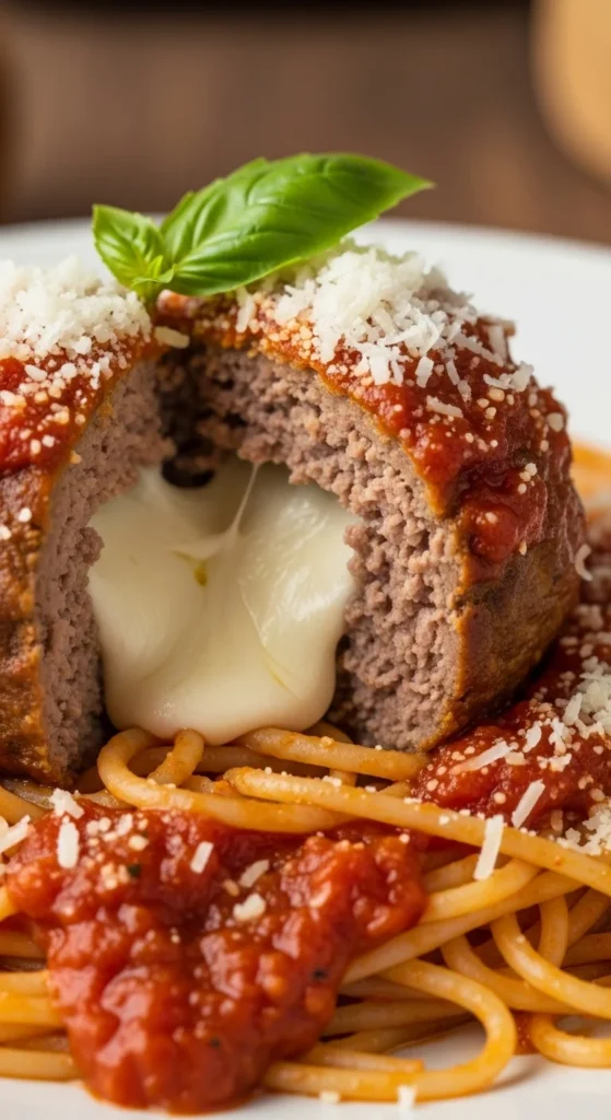 Mozzarella-Stuffed Meatballs