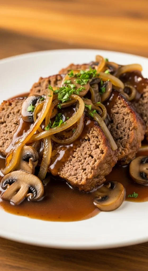 Mushroom & Onion Gravy Meatloaf
