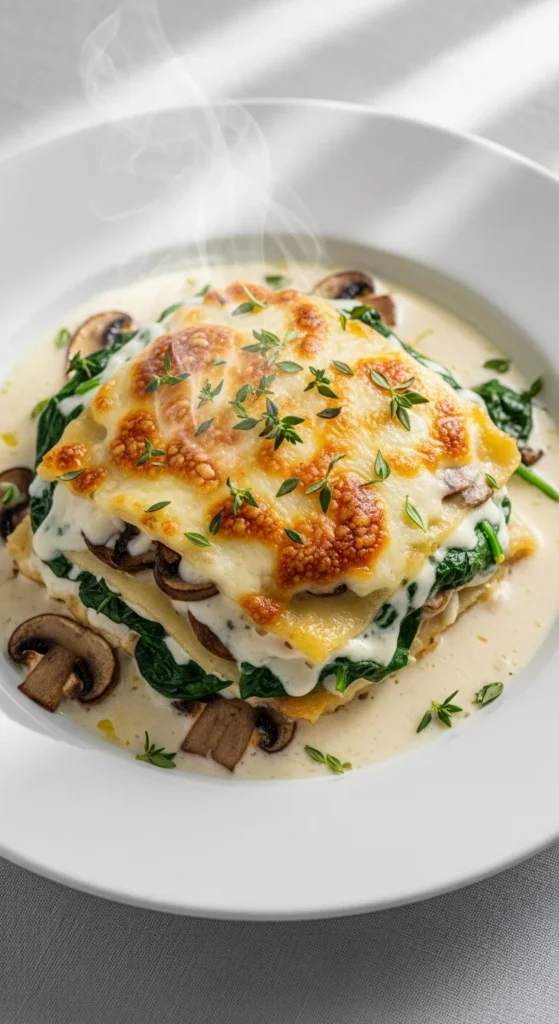 Mushroom and Spinach Lasagna