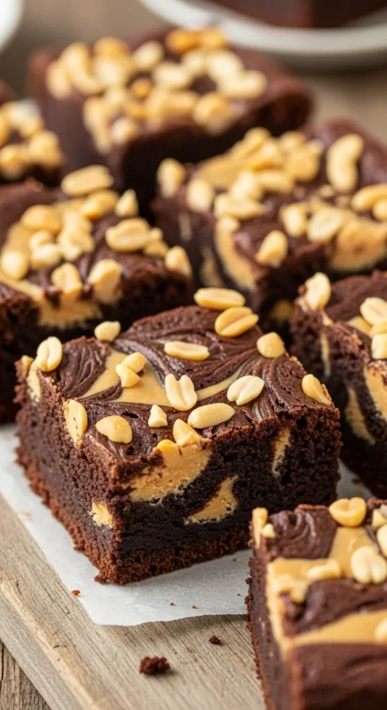 Peanut Butter Swirl Brownies