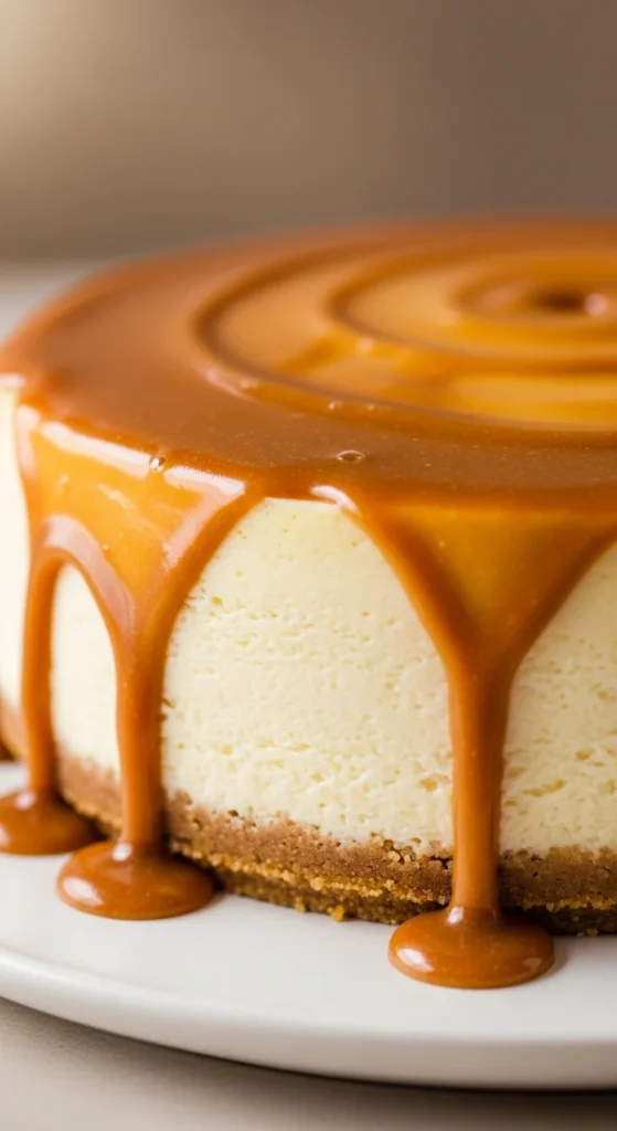 Pumpkin Cheesecake with Brown Sugar Glaze