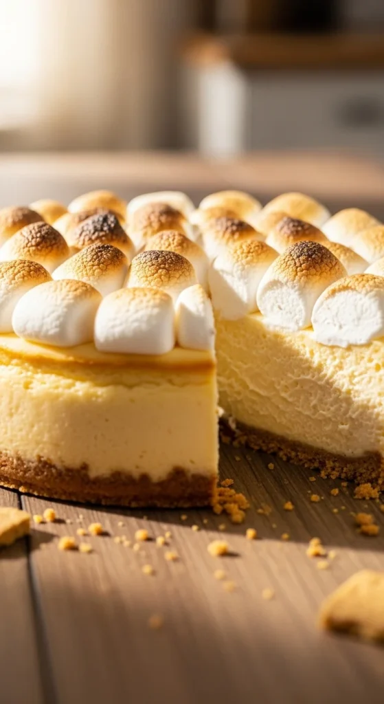Pumpkin Cheesecake with Marshmallow Topping
