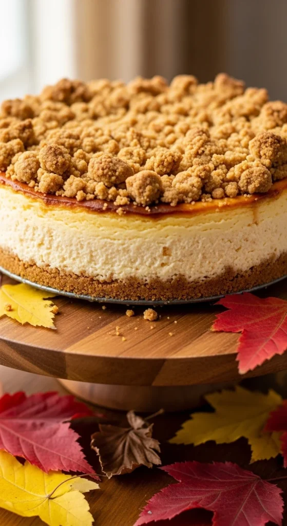 Pumpkin Cheesecake with Streusel Topping