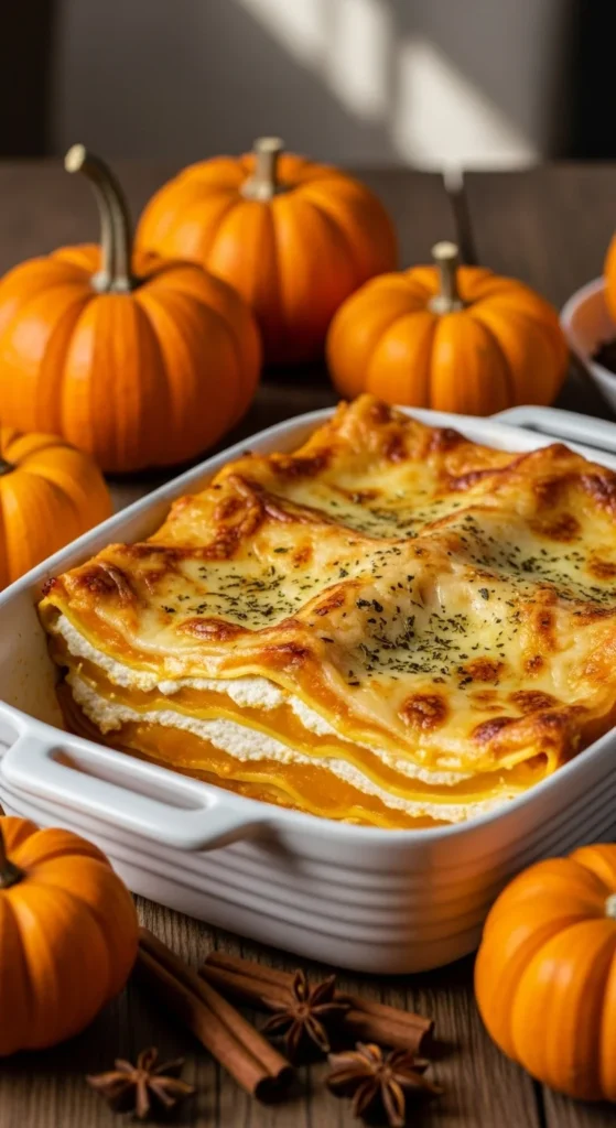 Pumpkin Ricotta Lasagna