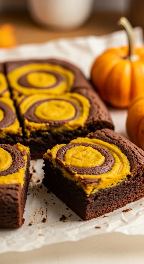 Pumpkin Swirl Brownies