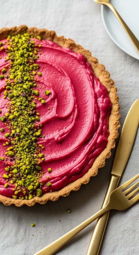 Raspberry Pistachio Tart