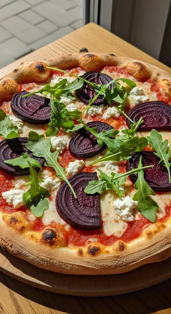 Roasted Beet and Goat Cheese Pizza