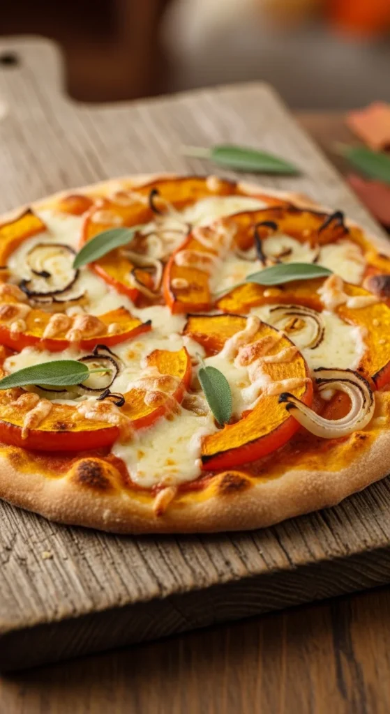 Roasted Pumpkin and Caramelized Onion Pizza