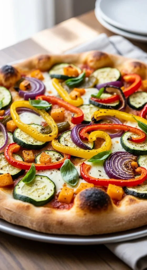 Roasted Vegetable Harvest Pizza