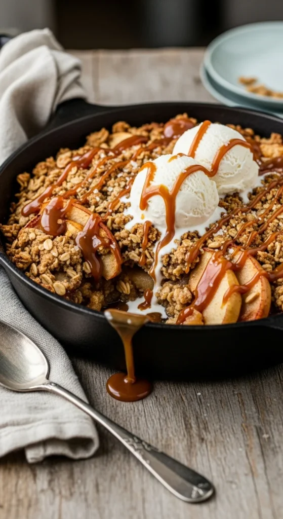 Salted Caramel Apple Crisp